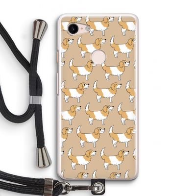 Doggy: Pixel 3 Transparant Hoesje met koord