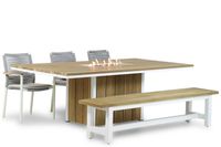 Santika Giovane/Los Angeles/Seaside 220 cm dining tuinset 5-delig