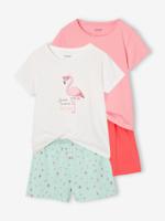 Lot 2 meisjespyjama's 1 regenboogmotief + 1 roze flamingo-motief turquoiseblauw Lot 2 meisjespyjama's 1 regenboogmotief + 1 roze flamingo-motief turquoiseblauw