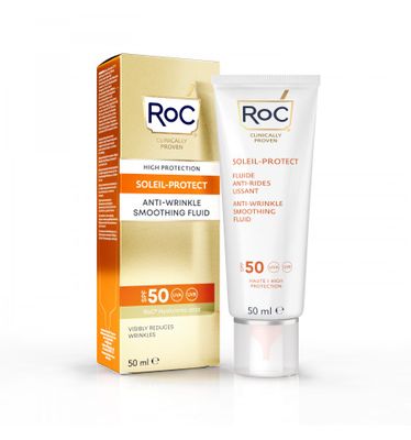 Soleil protect anti wrinkle smoothing fluid SPF50+