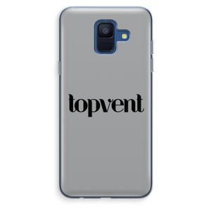 Topvent Grijs Zwart: Samsung Galaxy A6 (2018) Transparant Hoesje