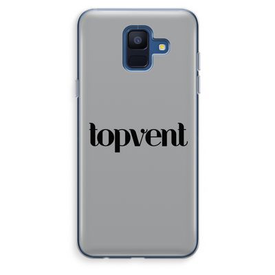 Topvent Grijs Zwart: Samsung Galaxy A6 (2018) Transparant Hoesje
