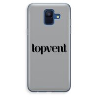 Topvent Grijs Zwart: Samsung Galaxy A6 (2018) Transparant Hoesje