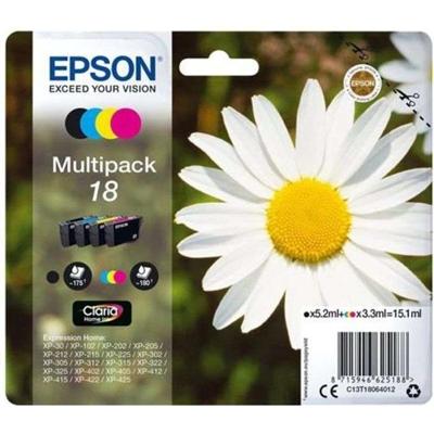EPSON Multipack T1806 - Daisy - Zwart, Cyaan, Magenta, Geel