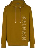 Balmain hoodie à logo en relief - Vert