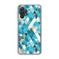 Gekleurde driehoekjes blauw: Samsung Galaxy A32 5G Transparant Hoesje