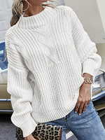 Casual Plain Wool/Knitting Sweater - thumbnail