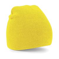 Beechfield pull-on beanie wintermuts - fel geel - volwassenen - 100% polyacryl