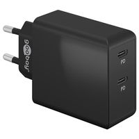 Goobay Dual USB-C Snelle Stopcontact Lader - 36W - Zwart