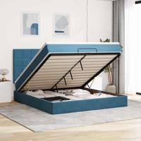 Ottoman bed met matrassen en LED's 160x200cm fluweel