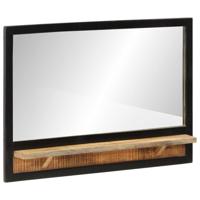 VidaXL Spiegel met schap 80x8x55 cm glas en massief mangohout