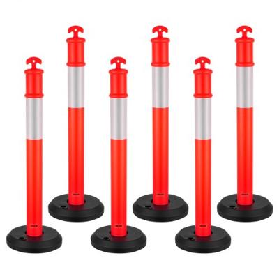 VEVOR Verkeersafzetpaal met vulbare voet 114 cm 6-pack Rood