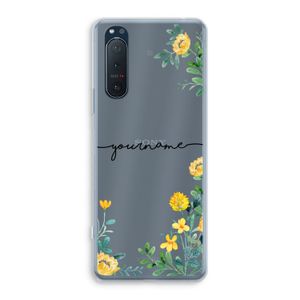 Gele bloemen: Sony Xperia 5 II Transparant Hoesje