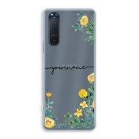 Gele bloemen: Sony Xperia 5 II Transparant Hoesje