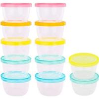 Badabulle Set van 12 voorraadpotjes voor baby's, 250ml