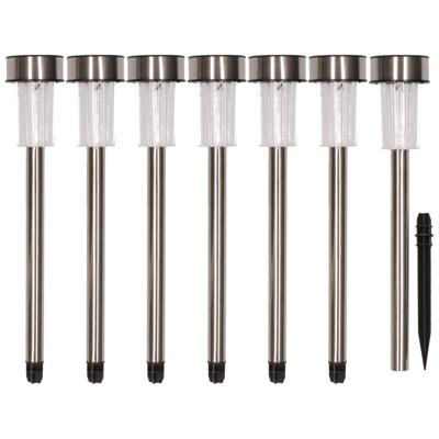 Pro Garden Tuinverlichting prikspotjes - 14x - set 7 stuks - solar - 36 cm