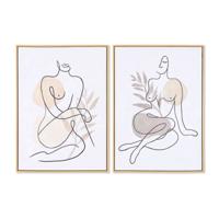 Canvas DKD Home Decor polyestyreen Canvas 50 x 3,5 x 70 cm