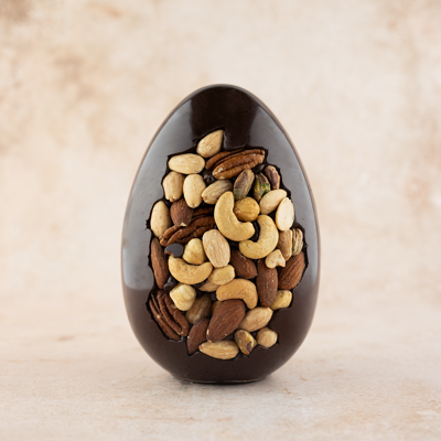 Chocolade paasei (hol) puur / noten (350 gram)