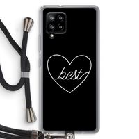 Best heart black: Samsung Galaxy A42 5G Transparant Hoesje met koord