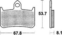 TRW Brake pad mcb 593 sv sintered metal