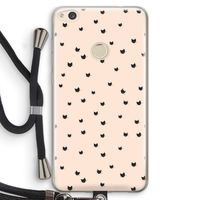 Kleine kattenkopjes: Huawei Ascend P8 Lite (2017) Transparant Hoesje met koord