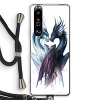 Yin Yang Dragons: Sony Xperia 1 III Transparant Hoesje met koord