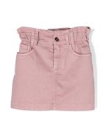 Brunello Cucinelli Kids jupe en jean à effet délavé - Rose