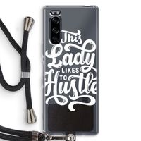 Hustle Lady: Sony Xperia 5 Transparant Hoesje met koord