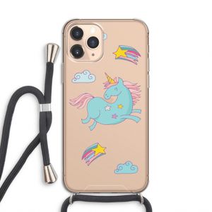 Vliegende eenhoorn: iPhone 11 Pro Transparant Hoesje met koord