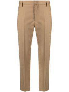 DONDUP pantalon en laine vierge Nima à coupe courte - Marron