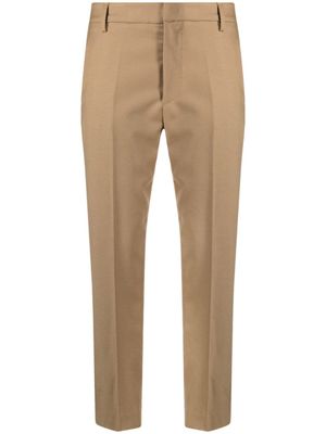 DONDUP pantalon en flanelle Nima à coupe courte - Marron