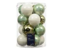 Kerstballen glas d8 cm groen 16 st Decoris - Decoris