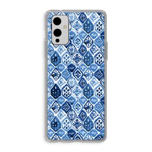 Blauw motief: OnePlus 9 Transparant Hoesje