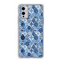 Blauw motief: OnePlus 9 Transparant Hoesje