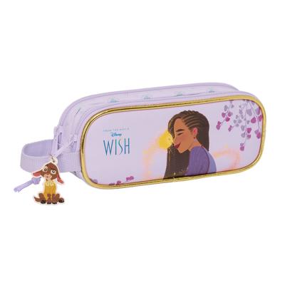 Pennenetui met 2 vakken Wish Lila 21 x 8 x 6 cm