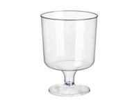 Papstar Rode wijnglazen 200ml helder ps 10st