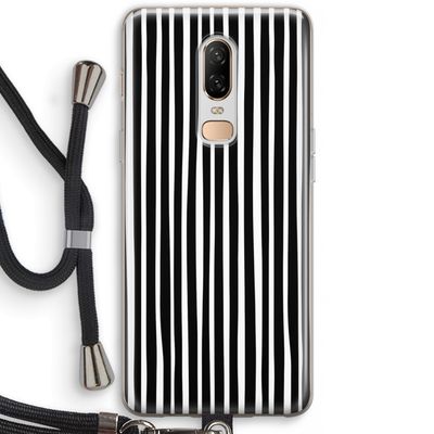 Stripes: OnePlus 6 Transparant Hoesje met koord