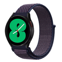 Sport Loop nylon bandje - Navy / donkerpaars gemêleerd - Samsung Galaxy Watch 3 - 45mm
