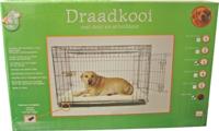 Draadkooi met deur en schuifdeur nr. 3 zwart 92x57x64 cm - Gebr de boon
