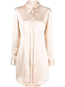 MM6 Maison Margiela robe-chemise en satin - Tons neutres