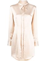 MM6 Maison Margiela robe-chemise en satin - Tons neutres