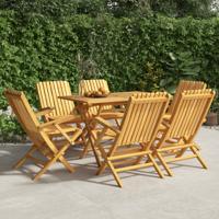 Tuinstoelen 6 st inklapbaar 61x67x90 cm massief teakhout