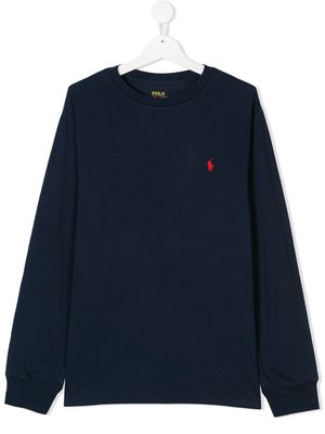 POLO RALPH LAUREN KIDS t-shirt à col rond - Bleu