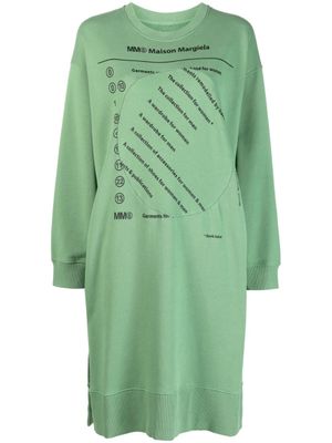 MM6 Maison Margiela robe-sweat à imprimé graphique - Vert