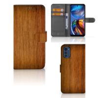 Motorola Moto E32 | Moto E32s | Book Style Case | Donker Hout