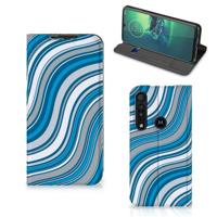 Motorola G8 Plus | Hoesje met Magneet | Waves Blue