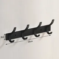 Luxe BlackHook Aluminium Wandkapstok