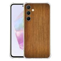 Samsung Galaxy A56 Hoesje - Donker Hout TPU Antishock Samsung Galaxy A56 Hoesje - Donker Hout TPU Antishock