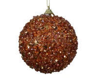 Kerstbal Foam Kraal Ø8cm Bruin 1st