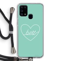 Best heart pastel: Samsung Galaxy M31 Transparant Hoesje met koord Best heart pastel: Samsung Galaxy M31 Transparant Hoesje met koord